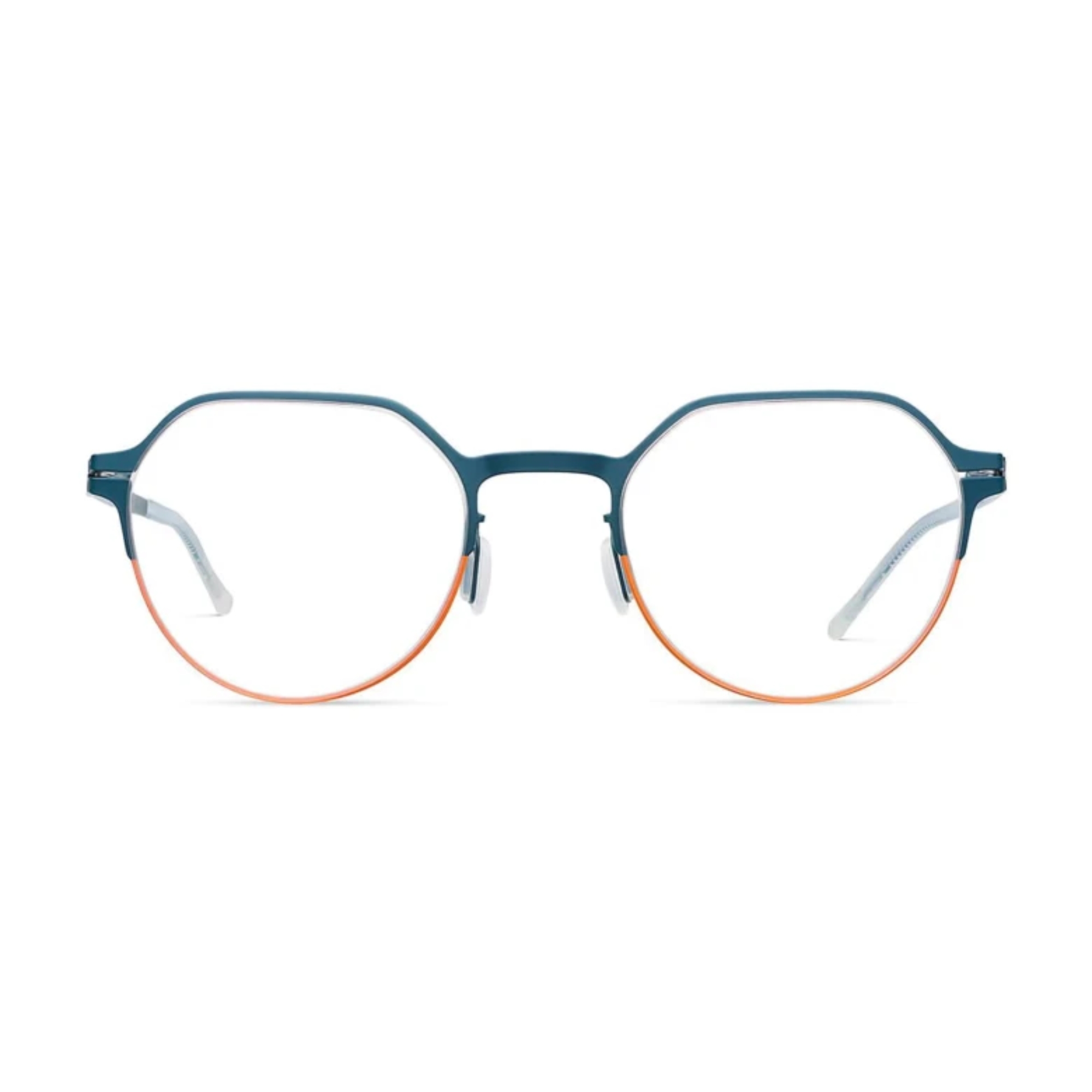 lool Albedo PTOG Eyeglasses Petrol with Orange | Optical Fashion